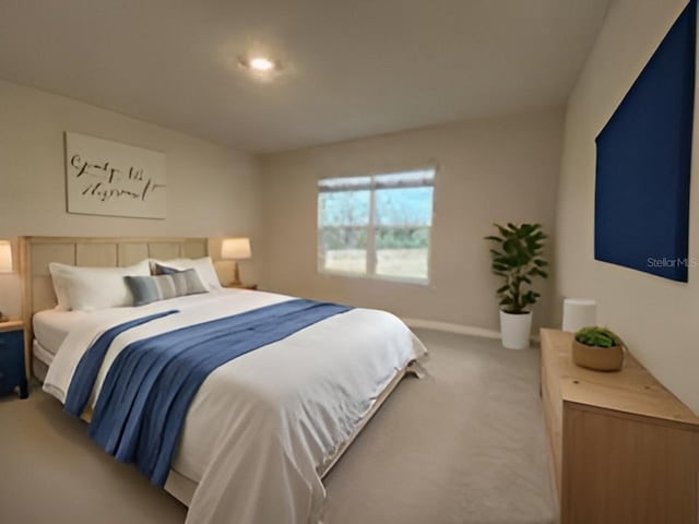 view of carpeted bedroom