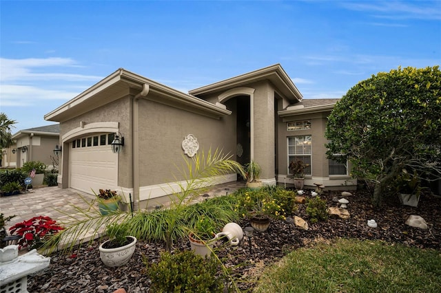 view of front of house featuring a garage