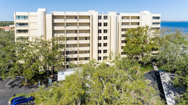 view of property with a water view