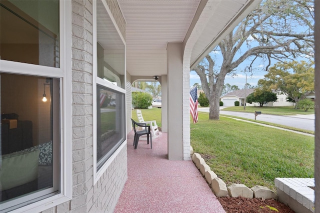 view of patio / terrace featuring covered porch