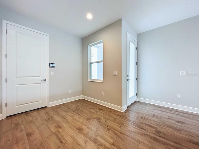 entrance foyer featuring light hardwood / wood-style flooring