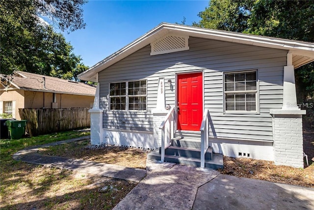 view of bungalow-style home