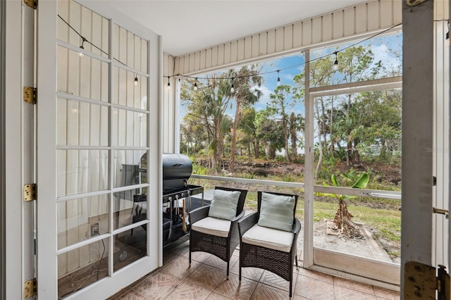 view of sunroom