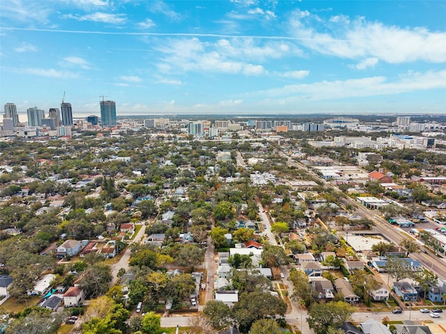 bird's eye view featuring a city view