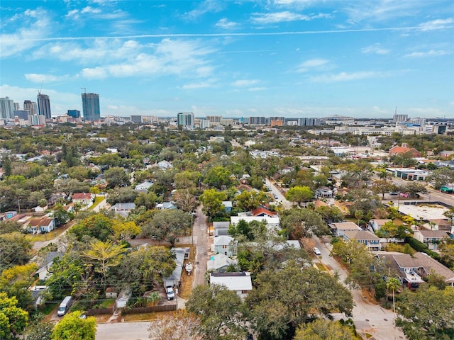aerial view featuring a city view