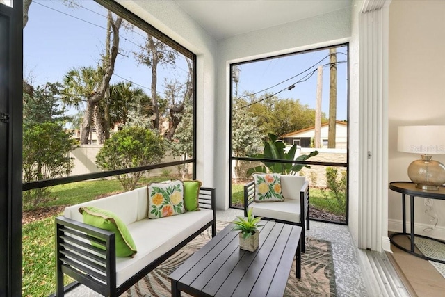 view of sunroom / solarium