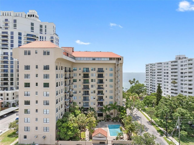 view of property featuring a water view