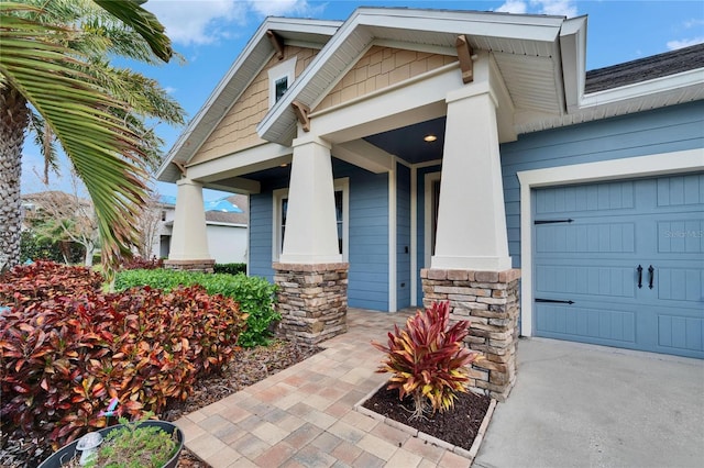 entrance to property with a porch