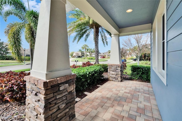 view of patio / terrace featuring a porch