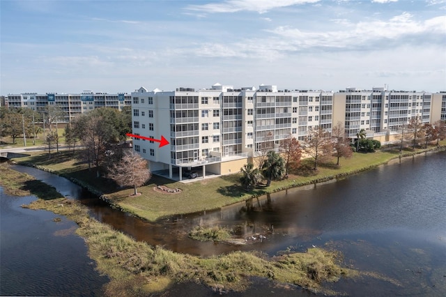 view of property featuring a water view