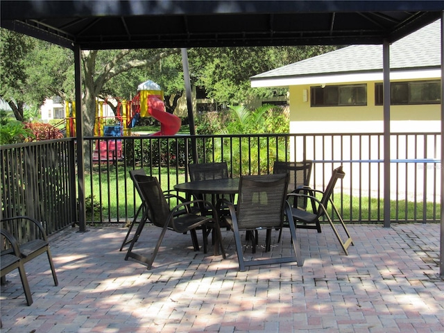 view of patio / terrace with a playground