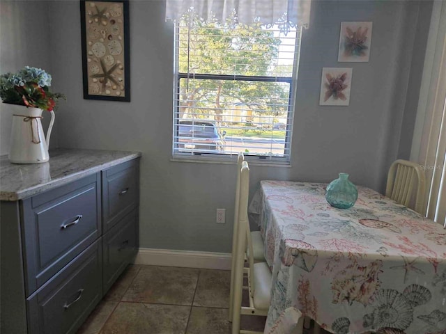 view of tiled dining space