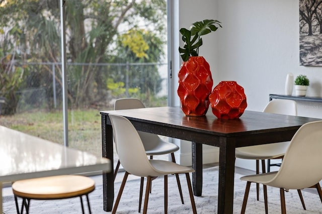 view of dining area