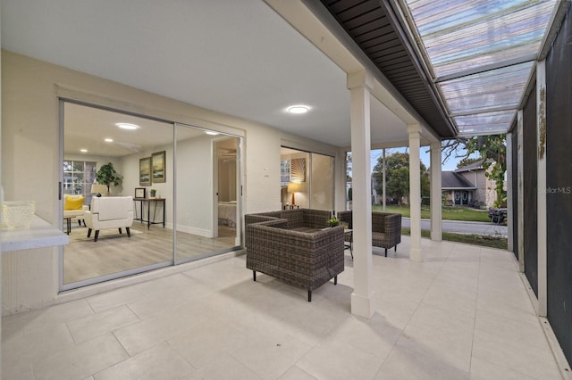 view of patio with an outdoor hangout area