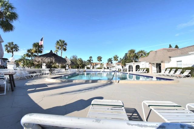 view of pool with a patio