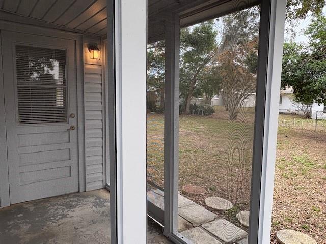 view of doorway to outside