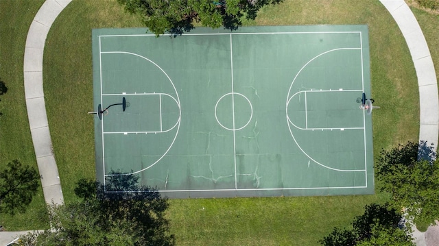 view of sport court featuring community basketball court