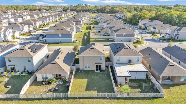 bird's eye view with a residential view