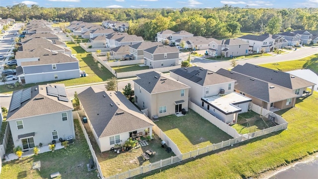 drone / aerial view with a residential view