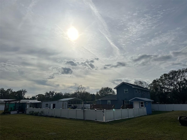 exterior space featuring a pool