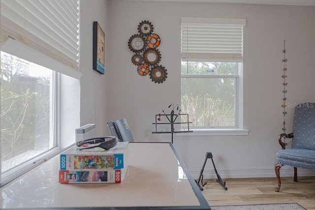 interior space featuring hardwood / wood-style floors