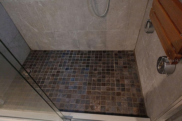 room details with tiled shower