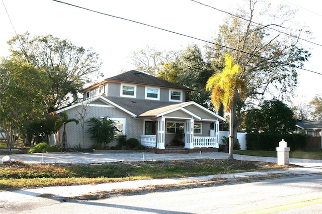 view of front of home with a porch