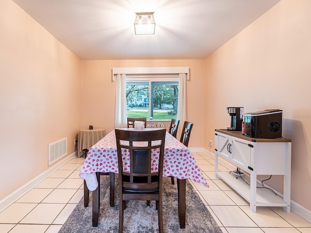 view of tiled dining room