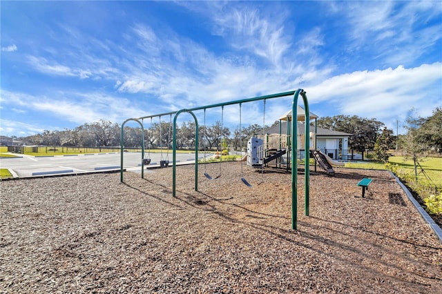 view of jungle gym