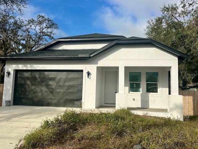 view of front of home featuring a garage