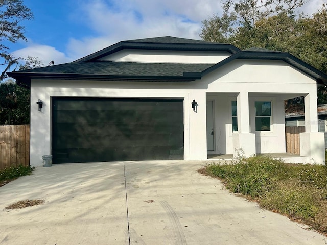 view of front of house featuring a garage