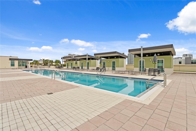 view of pool with a patio