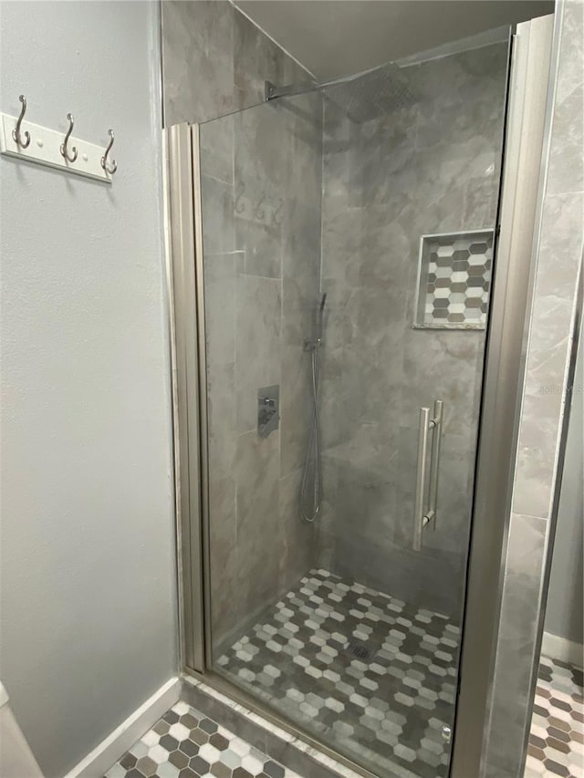 bathroom with walk in shower