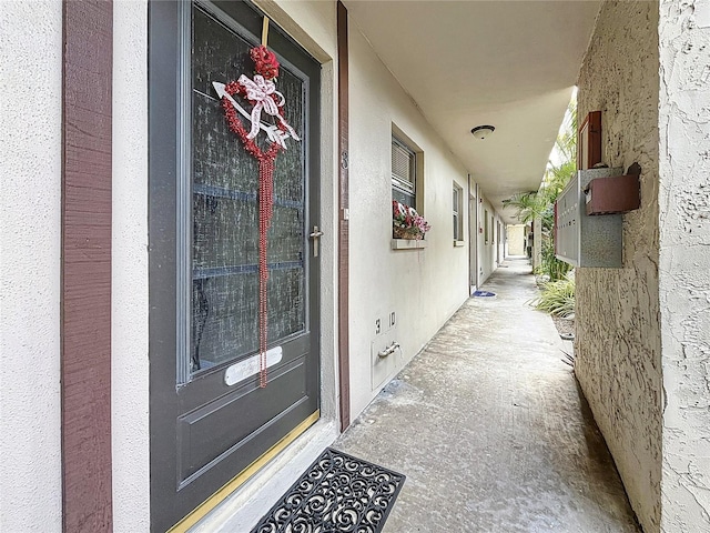 view of doorway to property