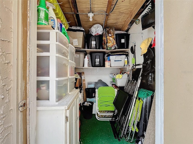 view of storage room