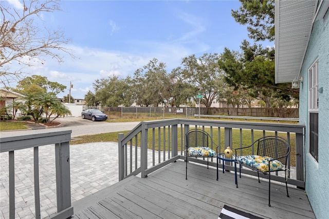 view of wooden deck