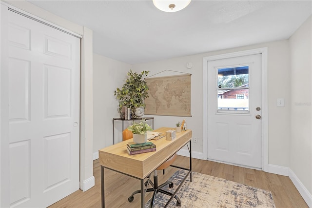 interior space featuring light hardwood / wood-style floors