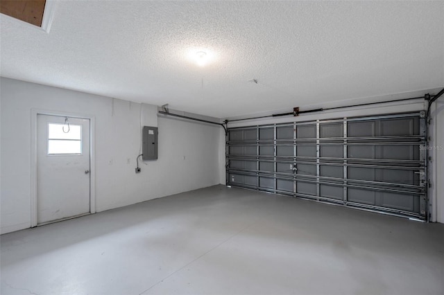 garage with electric panel