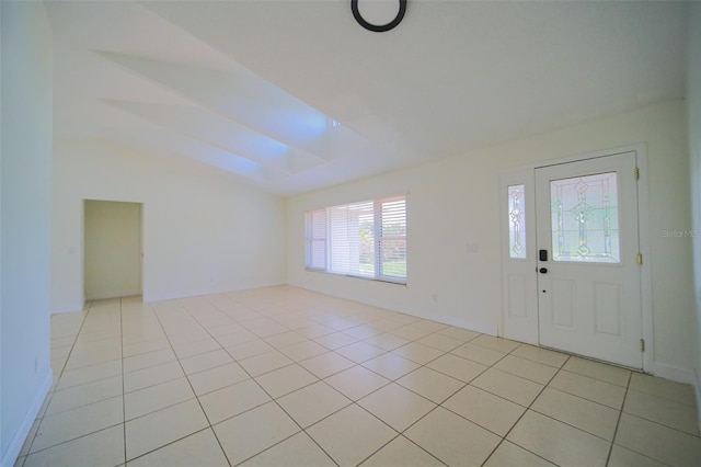 view of tiled entrance foyer