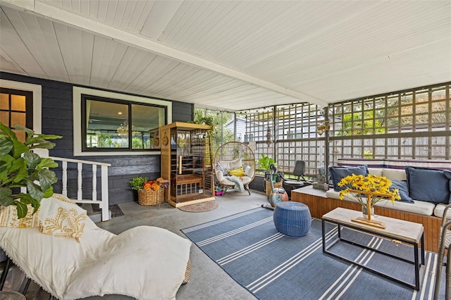 view of patio with outdoor lounge area