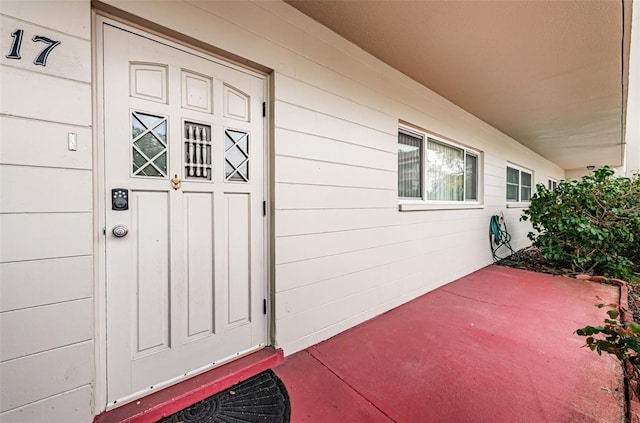 view of doorway to property