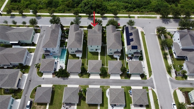 drone / aerial view featuring a residential view