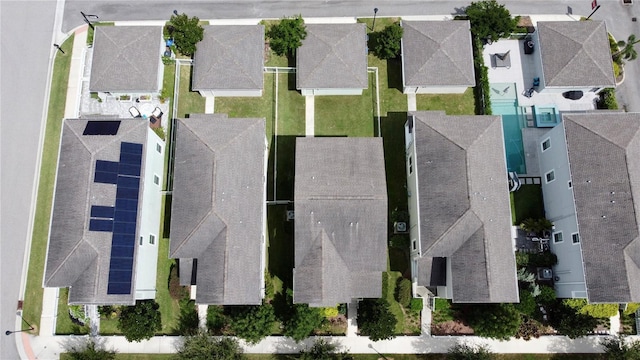 drone / aerial view with a residential view