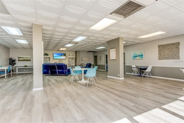 dining room featuring light hardwood / wood-style flooring