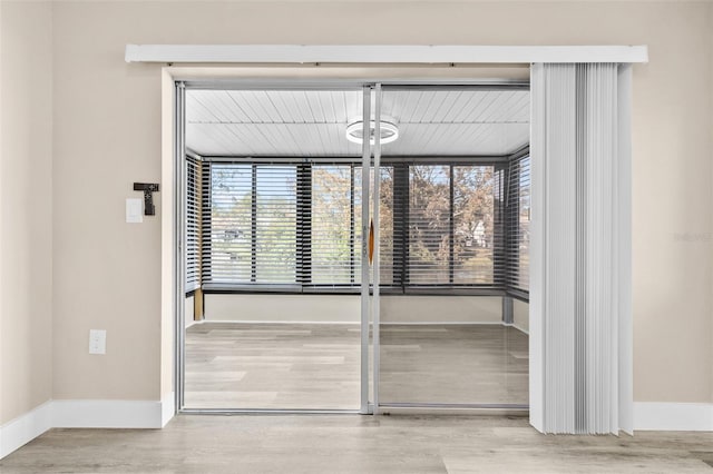 interior space with light wood-type flooring