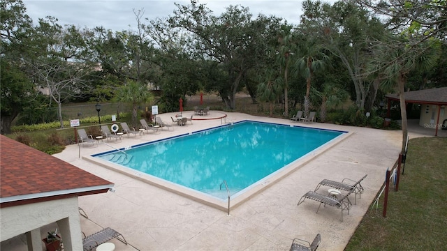 view of pool with a patio