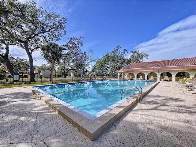 view of pool with a patio