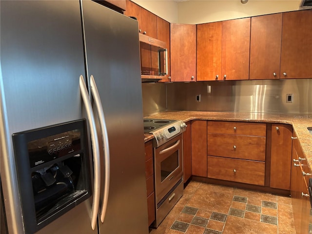 kitchen with appliances with stainless steel finishes