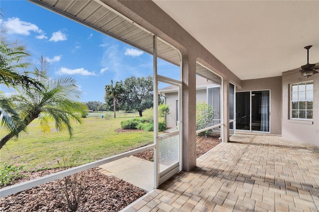 view of sunroom