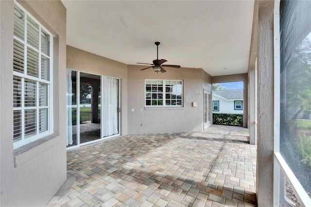 view of patio / terrace with ceiling fan